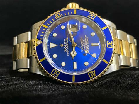 submariner rolex gold and blue